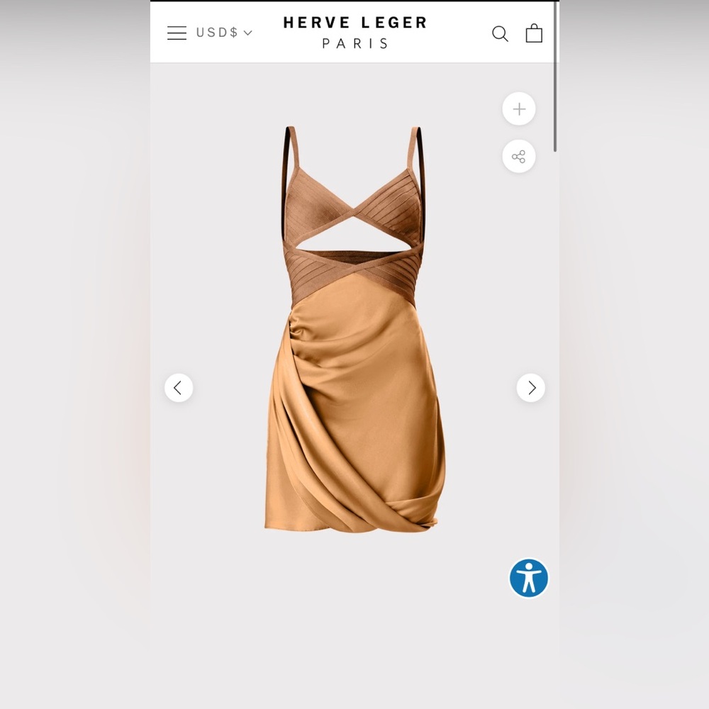 DRAPED CUTOUT MINI DRESS size 6 Brand New with Tags never worn - Picture 2 of 11